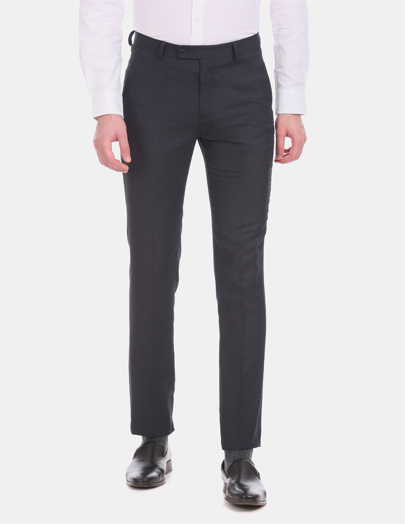 Arrow Men Formal Wear Navy Blue Trouser